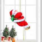 Christmas Decorations Funny Santa Claus Climbing The Rope with Music Up and Down