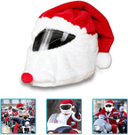 Santa Motorcycle Helmet Cover Funny Fluffy Helmet Decoration for Men Women