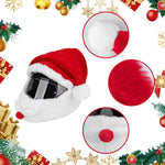Santa Motorcycle Helmet Cover Funny Fluffy Helmet Decoration for Men Women