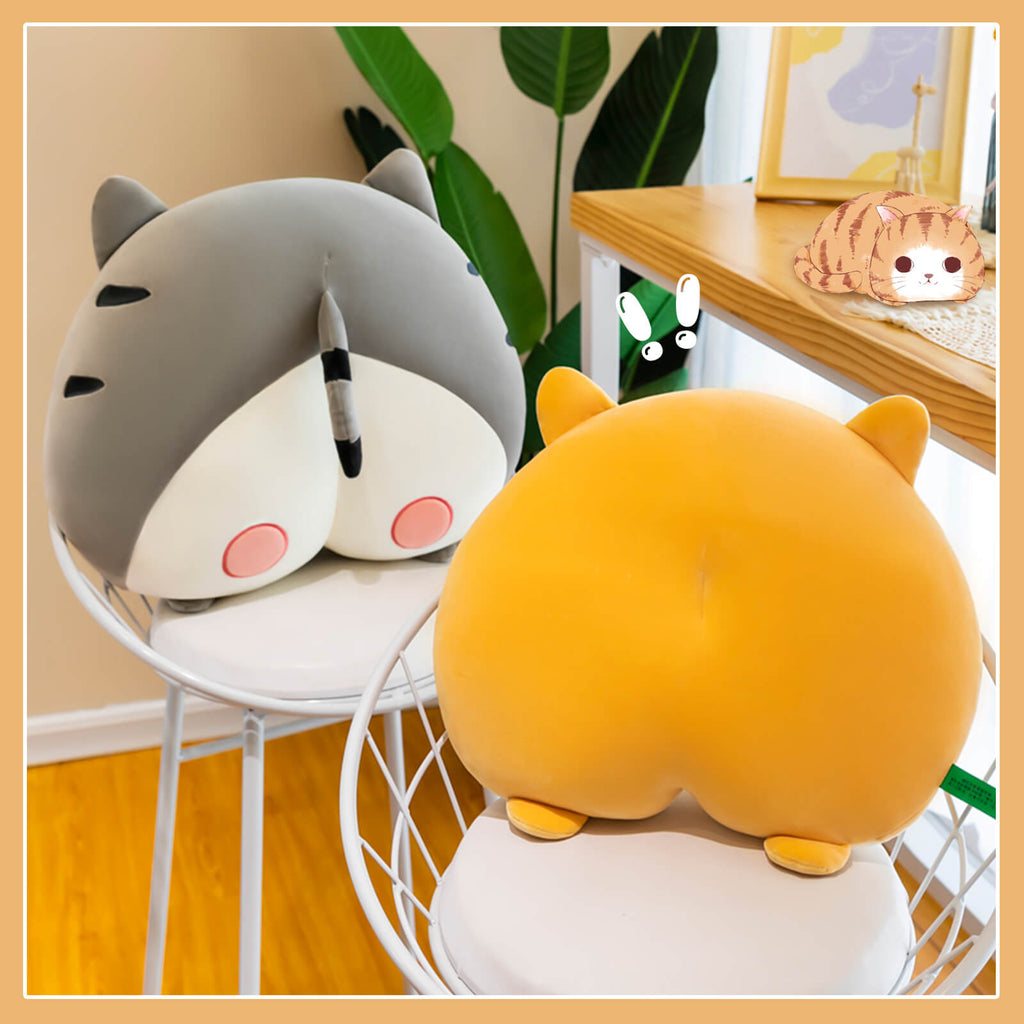 Soft Corgi Butt Cushion Cute Corgi Puppy Stuffed Plush Cartoon Cat Animal Pillow
