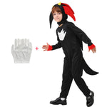 Kids Hedgehog Cosplay Costume Boys Girls Jumpsuit Hat Gloves Full Set for Halloween Carnival