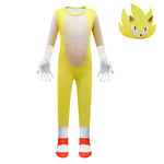 Boys Girls Hedgehog Costume Kids Jumpsuit with Gloves Foot Cover and Mask for Role Play