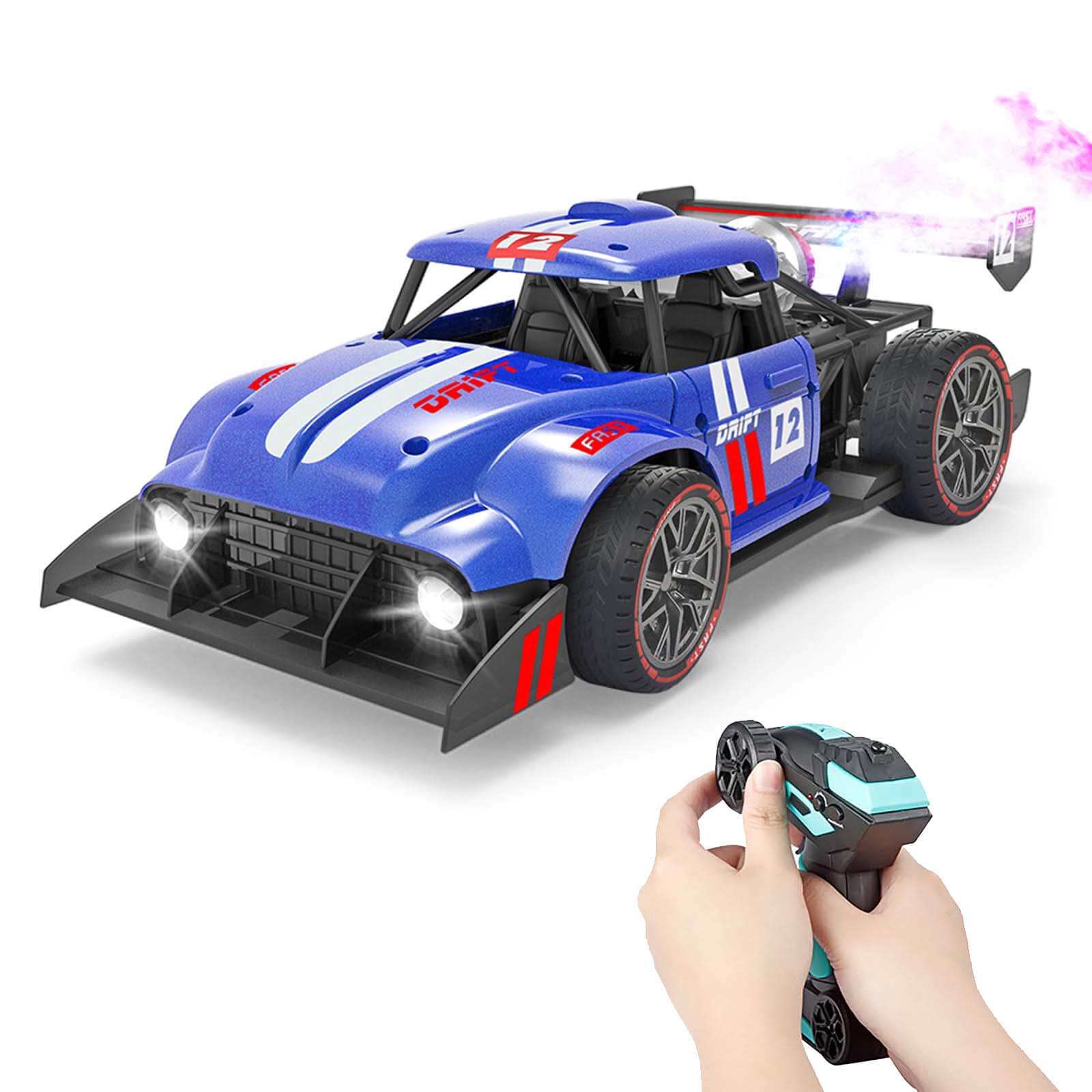 Remote Control Spray Racing Car Alloy Spray RC Car Remote Control Mist Spray High Speed Stunt Car with ...