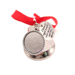 Sublimation Christmas Ornament Blanks Personalized Hanging Sublimation Blanks Metal Bell with Red Rope