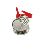 Sublimation Christmas Ornament Blanks Personalized Hanging Sublimation Blanks Metal Bell with Red Rope