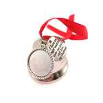 Sublimation Christmas Ornament Blanks Personalized Hanging Sublimation Blanks Metal Bell with Red Rope