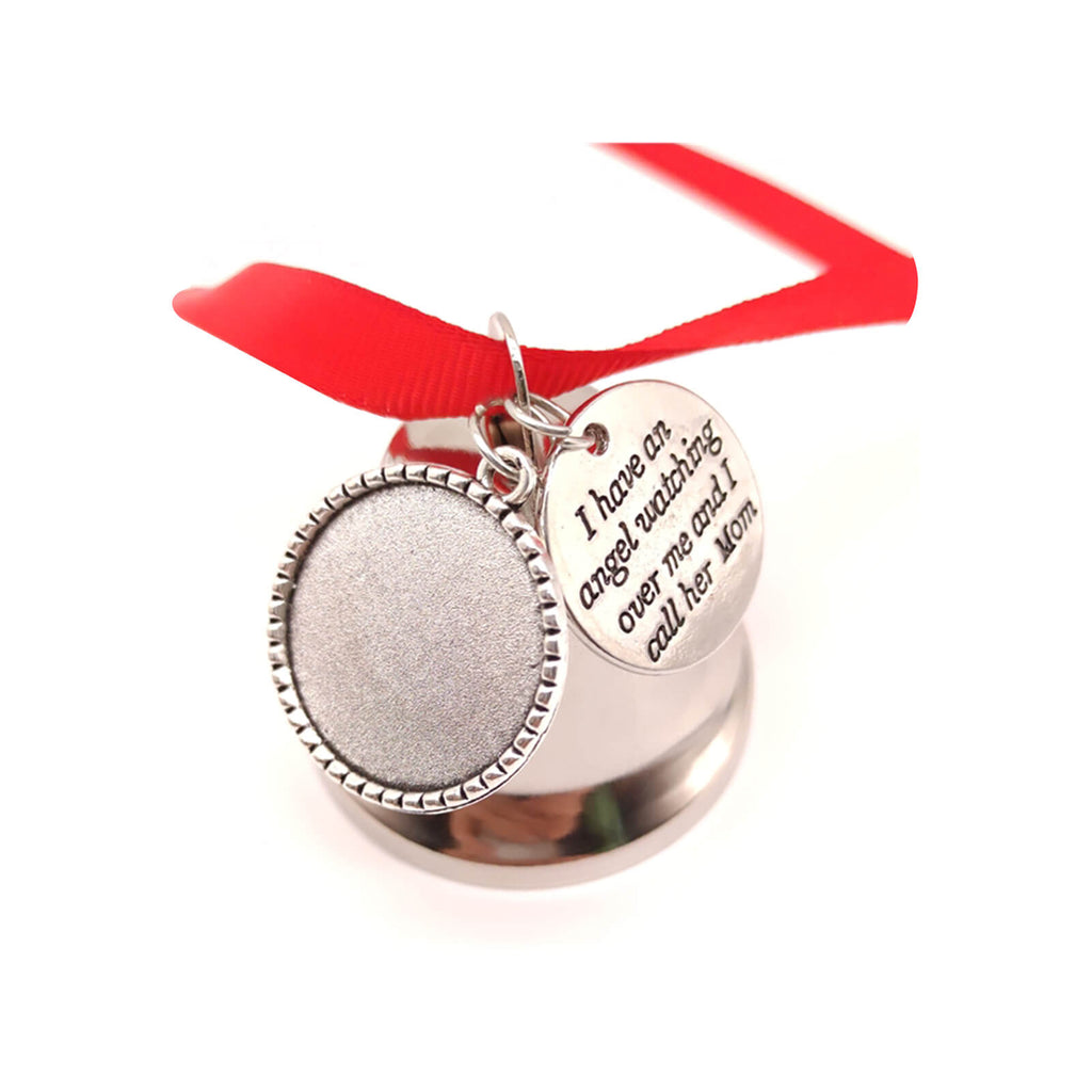 Sublimation Christmas Ornament Blanks Personalized Hanging Sublimation Blanks Metal Bell with Red Rope