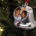 Sublimation Christmas Ornament Blanks Personalized Hanging Sublimation Blanks Metal Bell with Red Rope