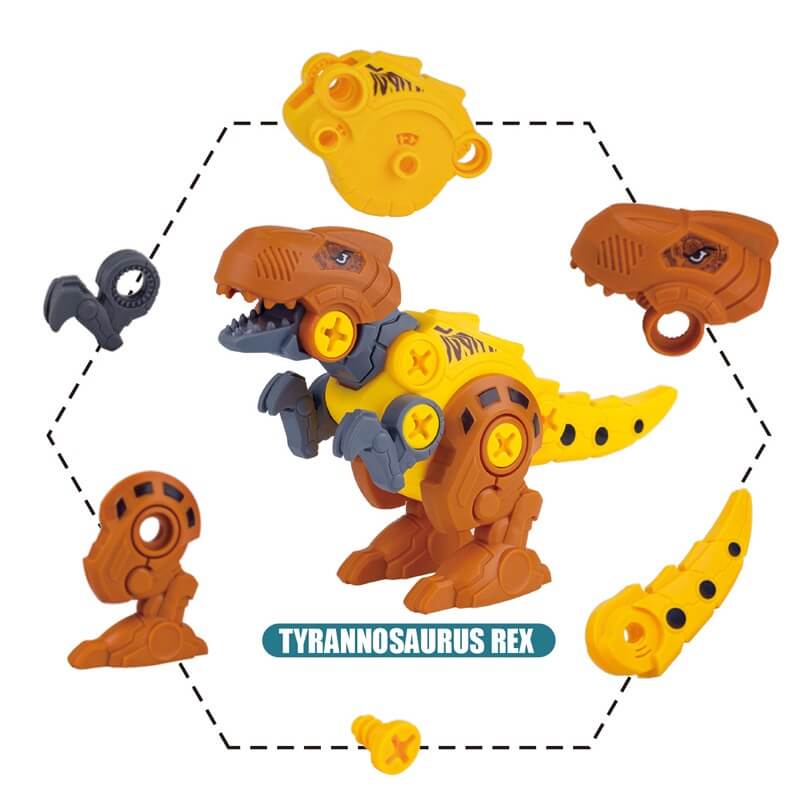 Toddler DIY Dinosaur Toys with Electric/Hand Drills Take Apart Dino Set STEM Learning Gifts