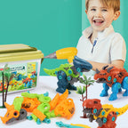 Toddler DIY Dinosaur Toys with Electric/Hand Drills Take Apart Dino Set STEM Learning Gifts