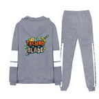 Youth Adult Technoblade Costume Hoodie Pants Suit Fashion Sweatshirt Trousers Outfit