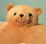 Tiny Head Teddy Bear Plush Toy Pillow Creative Comfortable Doll Pillow Chair Cushion for Gift
