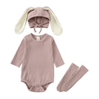 Toddler Bunny Outfit Rabbit Ears Hat Baby Romper and Stocking Set for Easter
