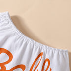 Toddler Baby Girl 4th of July Outfit One Shoulder Tops Pants Set USA Independence Day American Flag Clothes