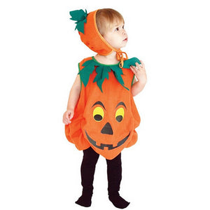 Toddler Baby Pumpkin Costume Boys Girls Halloween Cute Outfit Dress Up Set