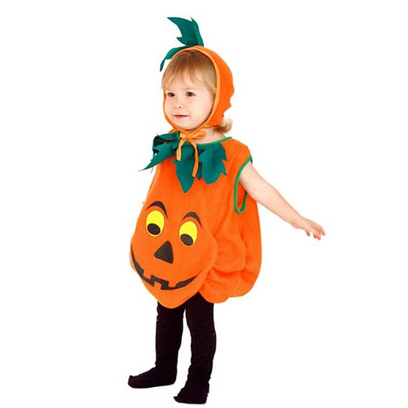Toddler Baby Pumpkin Costume Boys Girls Halloween Cute Outfit Dress Up Set