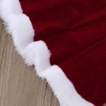 Toddler Kids Christmas Costume 3Pcs Velvet Tops Pants Hat Suit Little Santa XMAS Outfit for Gilrs