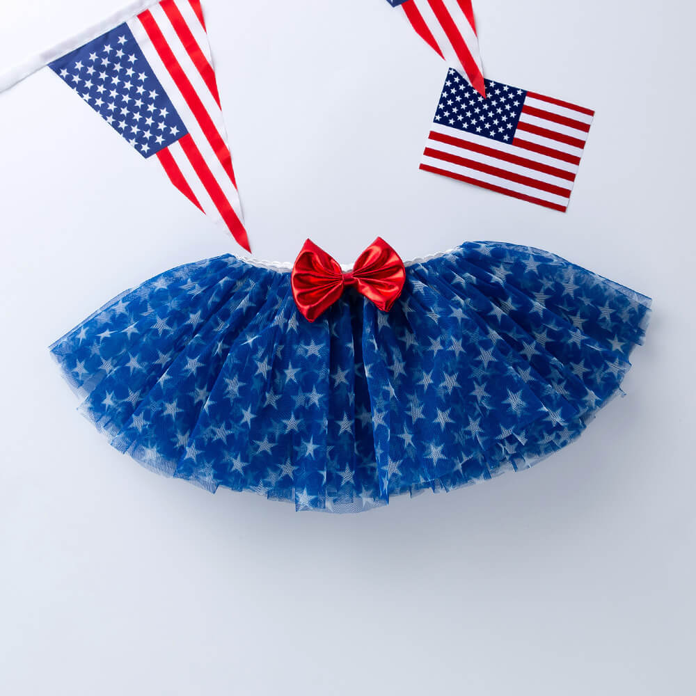 My First 4th of July Outfit Romper Ruffle Tulle Skirt Independence Day 2PCS Set 0-24M