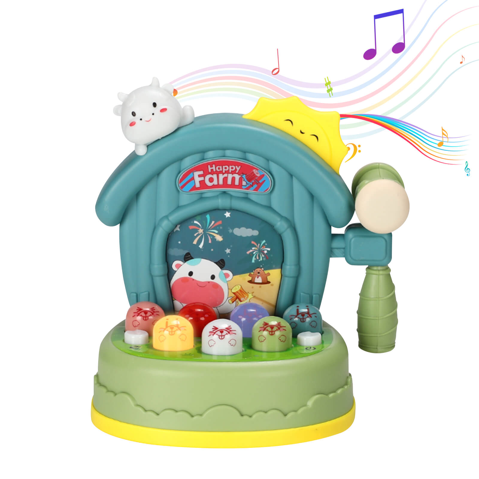 Toddlers Kids Whack A Mole Game Toy With Light Music Sound for Boys Girls STEM Education