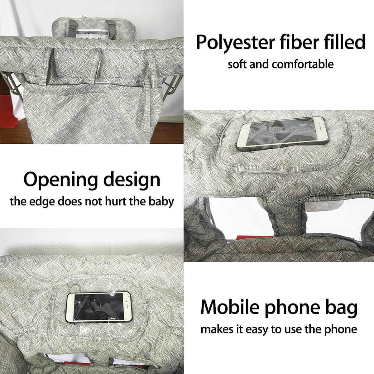 Baby Shopping Cart Seat Cushion Toddler Chair Cushion Travel Portable Mat