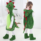 Toddler Baby Kids Dinosaur Costume Soft Plush Dinosaur Animal Outfit with Shoe Cover for Boys and Girls