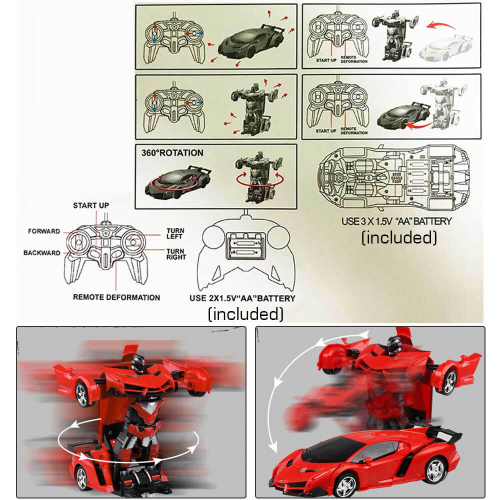Kids Gesture Sensor Robot RC Car 2 In 1 Toys Kids Remote Control Cars