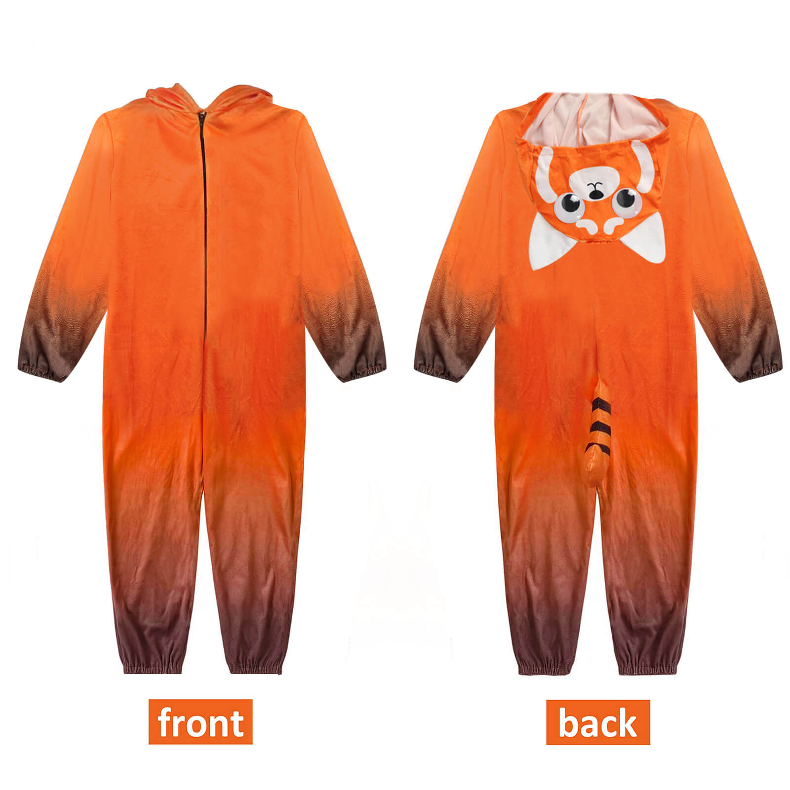 Kids Turning Red Mei Cosplay Costume Meilin Jumpsuit Halloween Red Panda Onesie for Boys and Girls