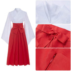 Adult Utahime Costume White Kimono and Skirt Full Set for Halloween Cosplay