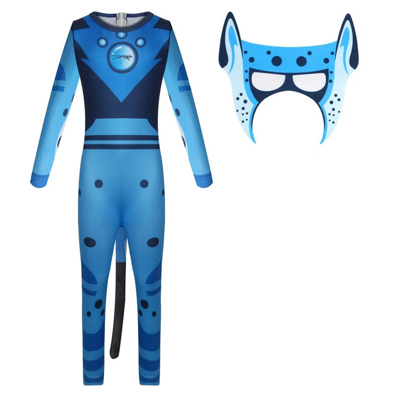 Kids Wild Kratts Jumpsuit and Mask Halloween Costume Party Cosplay Full Set for Boys Girls