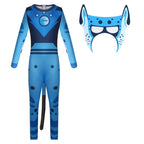 Kids Wild Kratts Jumpsuit and Mask Halloween Costume Party Cosplay Full Set for Boys Girls