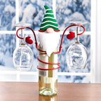 Wine Glass Rack Christmas Wine Bottle Holders for Festival Home Decoration