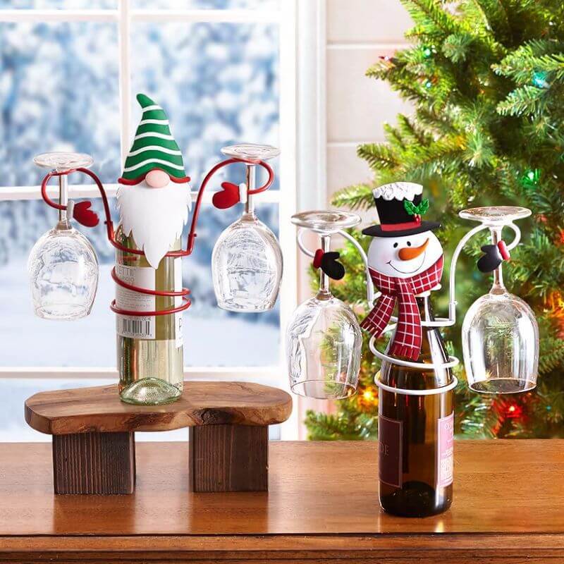 Wine Glass Rack Christmas Wine Bottle Holders for Festival Home Decoration