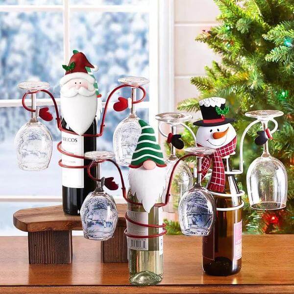 Wine Glass Rack Christmas Wine Bottle Holders for Festival Home Decoration