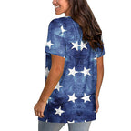 Women American Flag Shirt Classic 4th of July Tee Ladies Independent Day Outfits for Parade