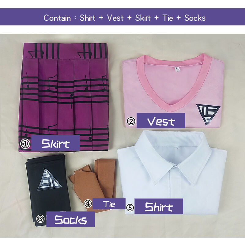 Teens Women Akamatsu Kaede Cosplay Costume High School Students Uniform Halloween Funny Outfit