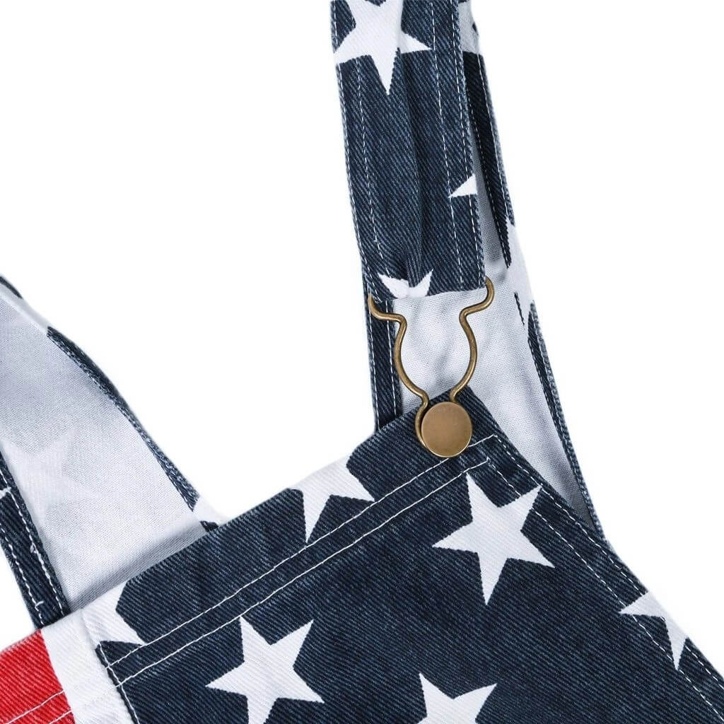 Adult 4th of July Clothes Couples Independence Day Denim Overalls US Flag Outfit