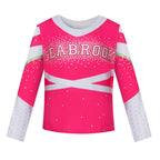 Zombies Cheerleader Costumes Cosplay Dress Up Outfit Sweatshirt Skirt and Pom Poms