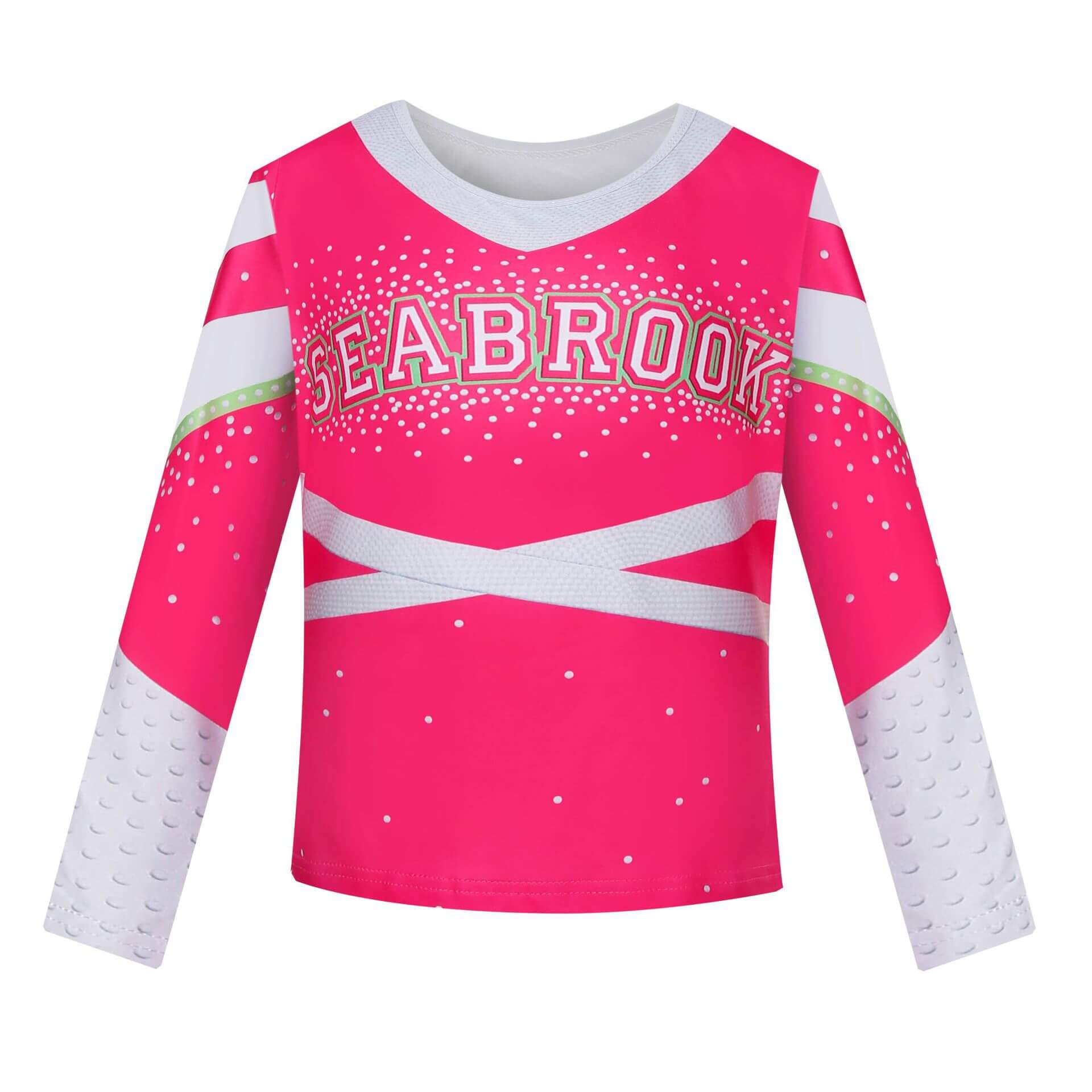Zombies Cheerleader Costumes Cosplay Dress Up Outfit Sweatshirt Skirt and Pom Poms